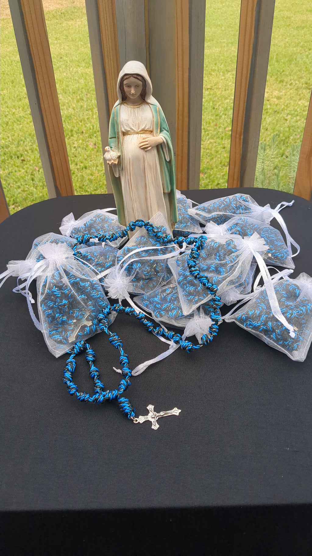 Keeper of Peace  Knotted Rosary with Nickel Crucifix