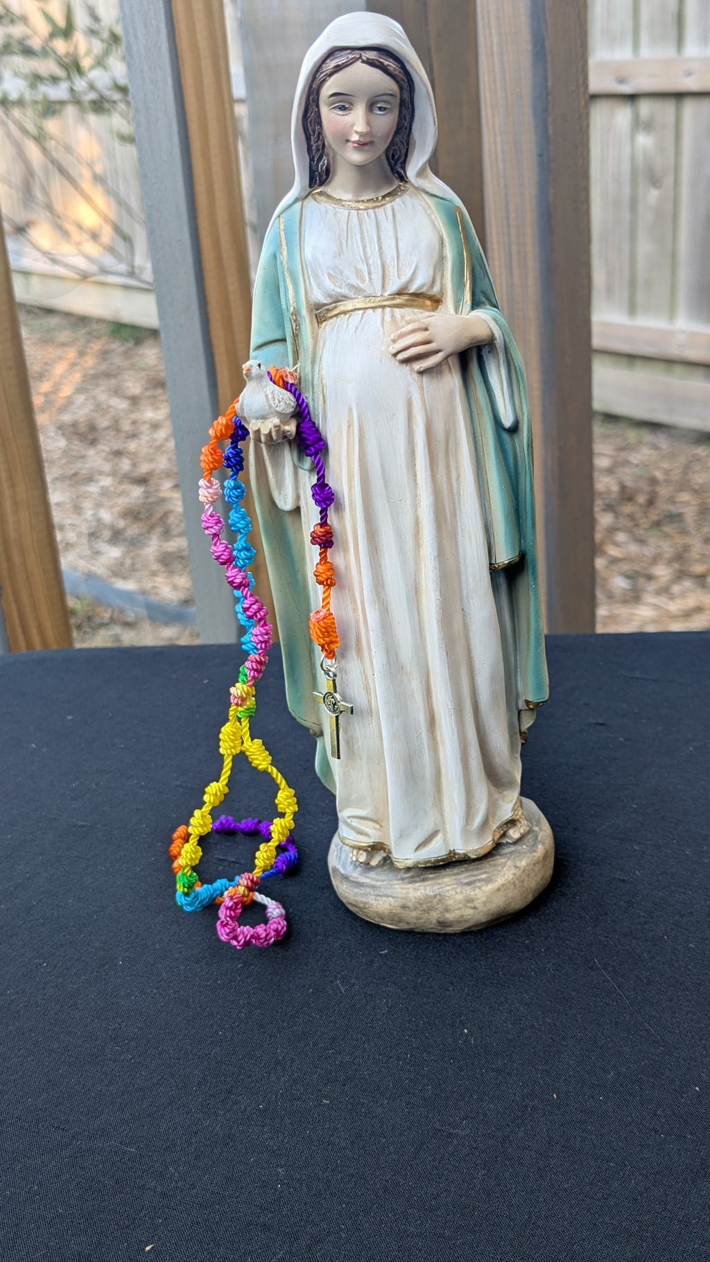 Rainbow, Knotted Rosary, small