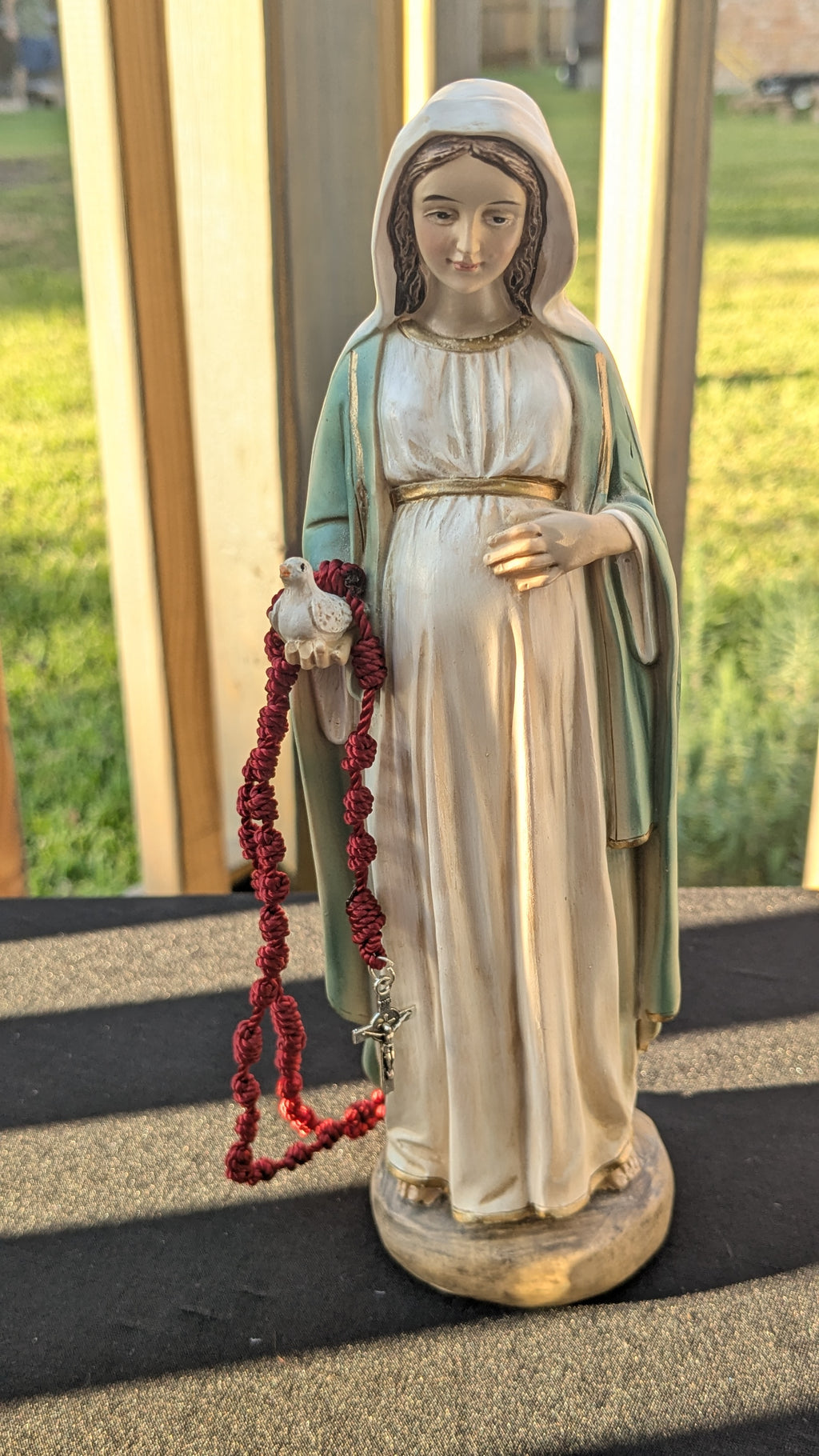 Wine Knotted Rosary, small