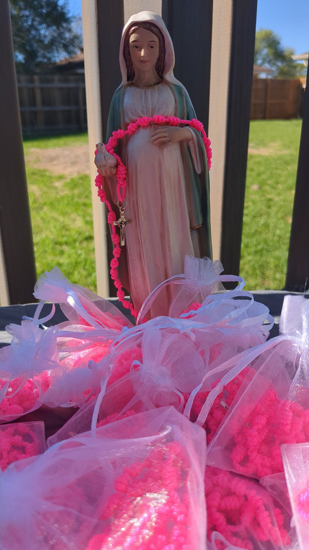 Bright Pink Rosary, Small