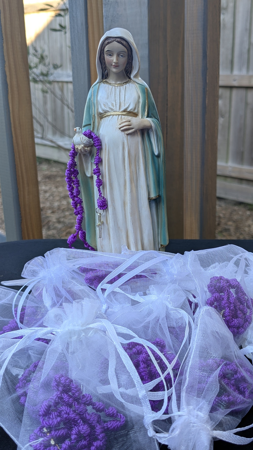 Purple Knotted Rosary, small