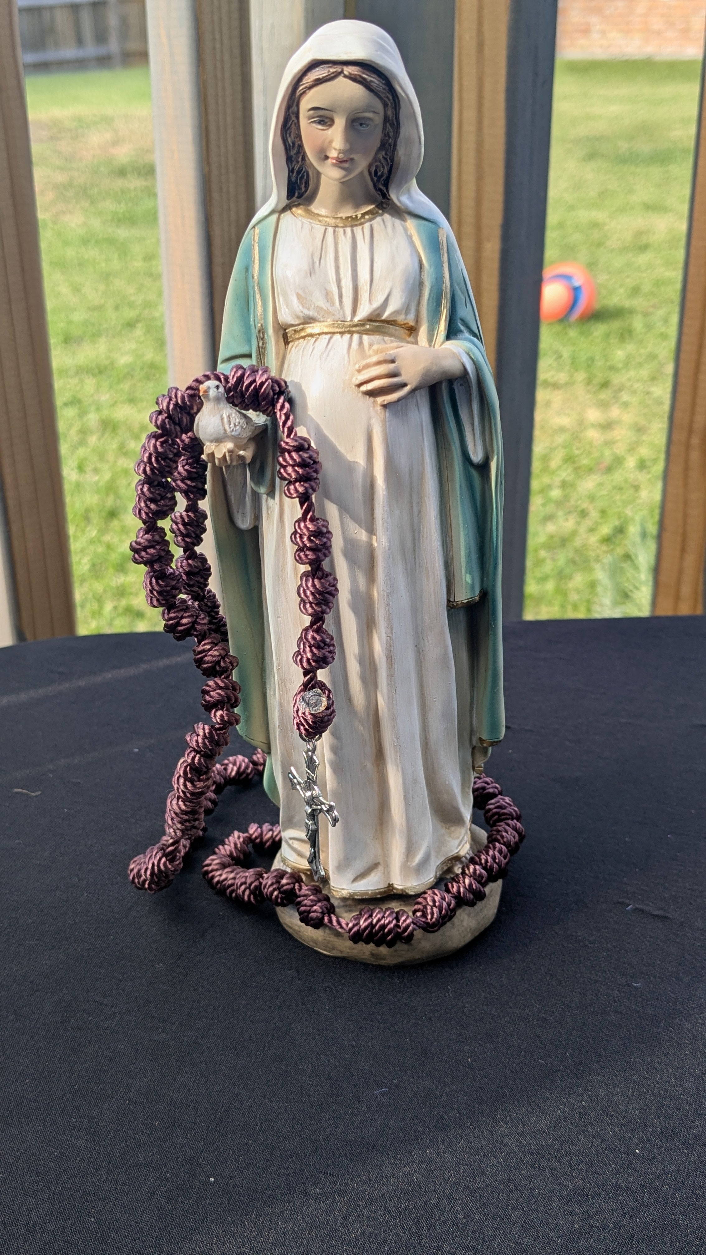 Brown Knotted Rosary with Nickel Crucifix