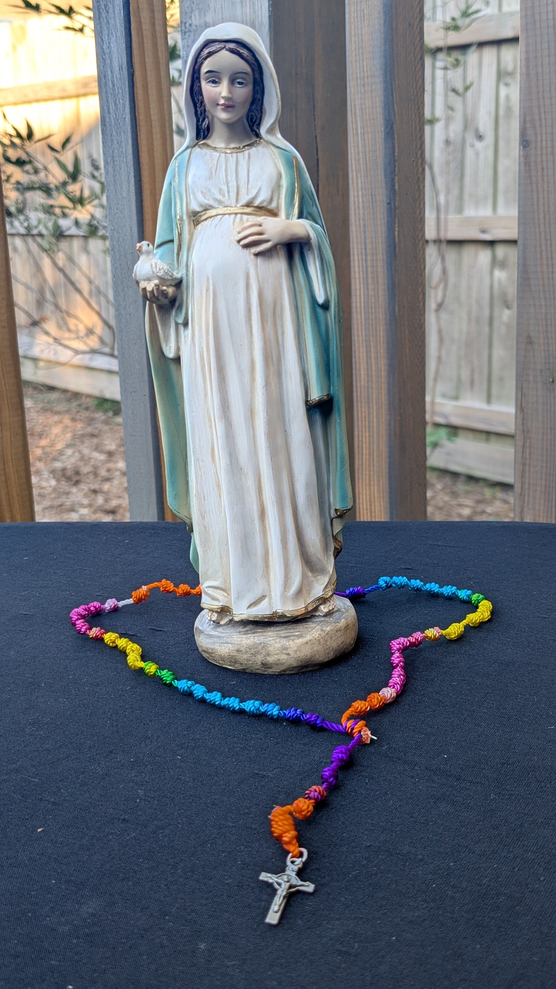 Rainbow, Knotted Rosary, small