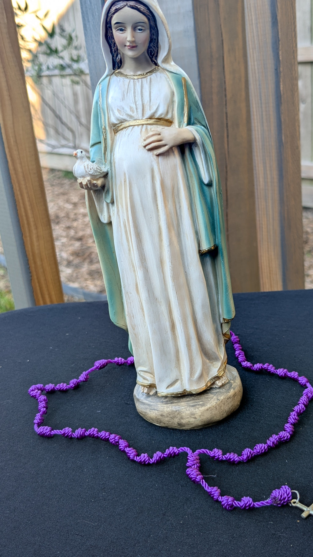 Purple Knotted Rosary, small