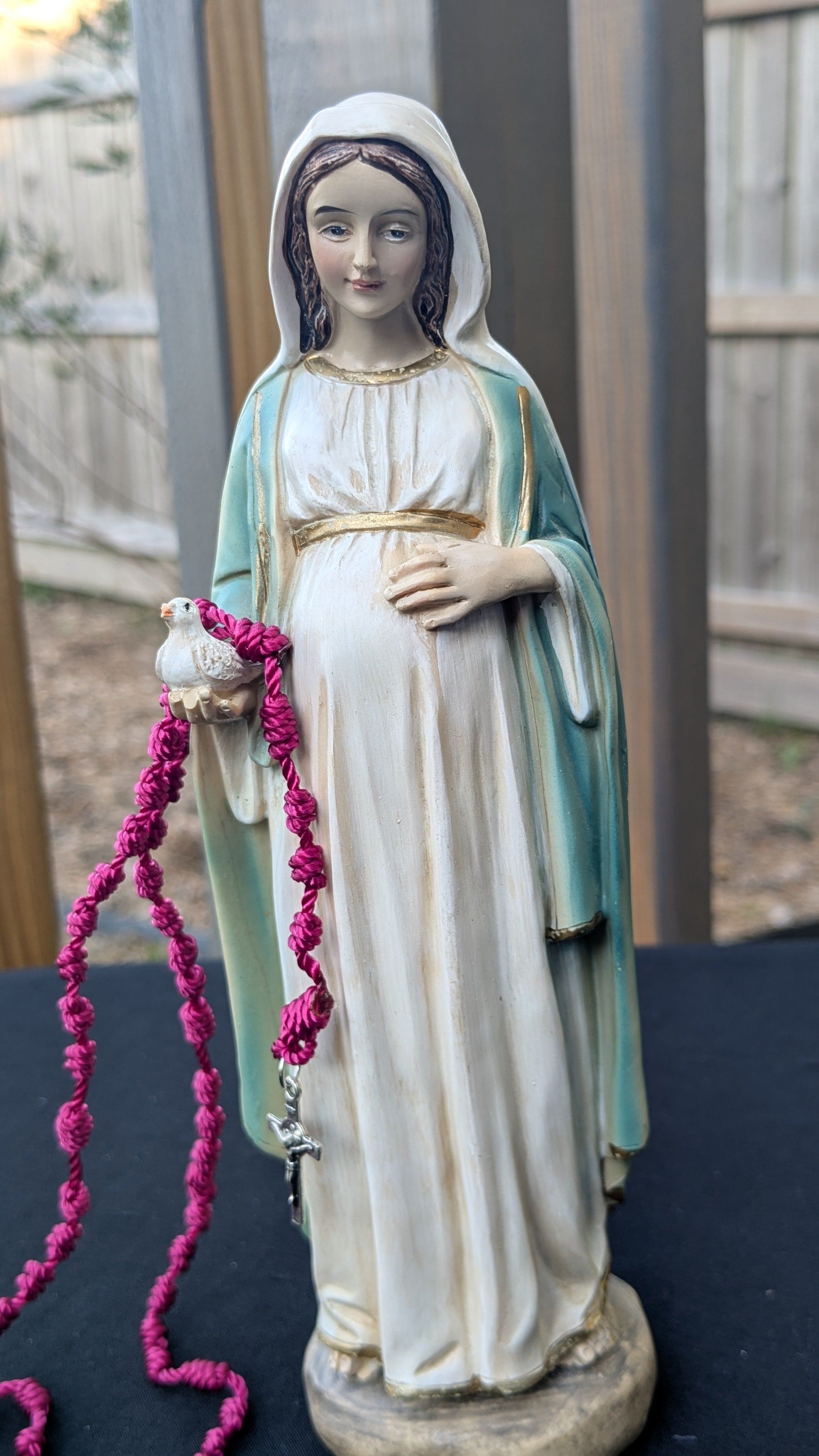 Raspberry Knotted Rosary, small